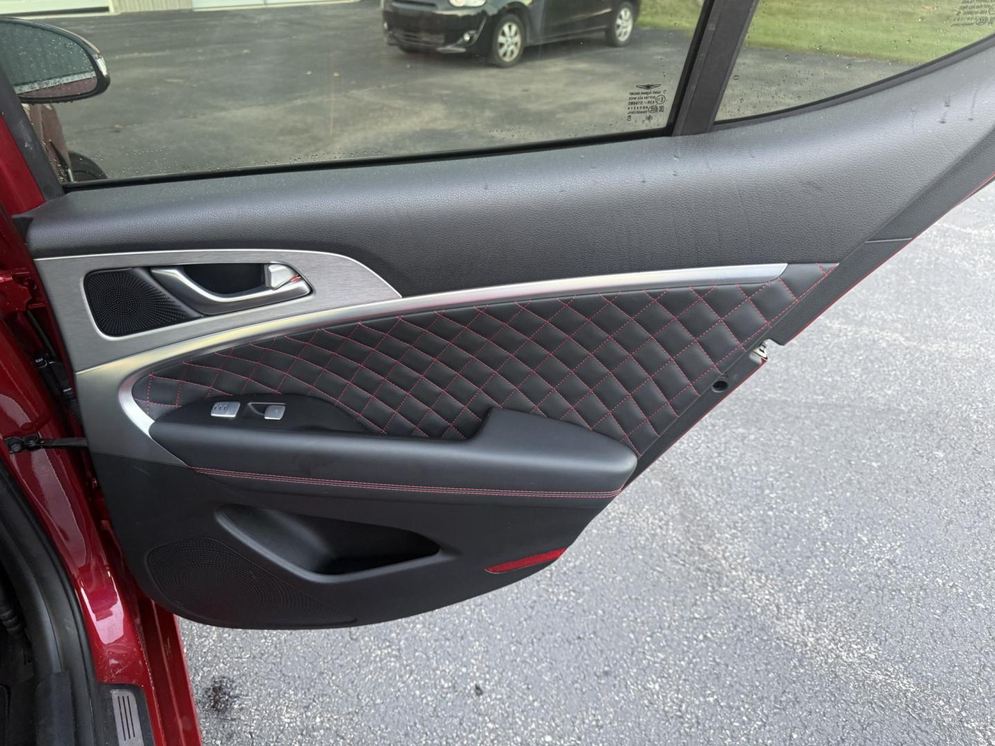 2019 Red /Black Genesis G70 Advance AWD (KMTG44LA2KU) with an 2.0L I4 DOHC 16V Turbo engine, Automatic transmission, located at 547 E. Main St., Orwell, OH, 44076, (440) 437-5893, 41.535435, -80.847855 - 2019 Genesis G70 Advance AWD – The Sedan That Makes the Drive Feel Like the Point Some cars get you there. This one makes you look forward to the trip. The 2019 Genesis G70 Advance AWD was built to go after the German sport sedans, and it has the presence to match. Finished in Havana Red on 19" g- Photo#45