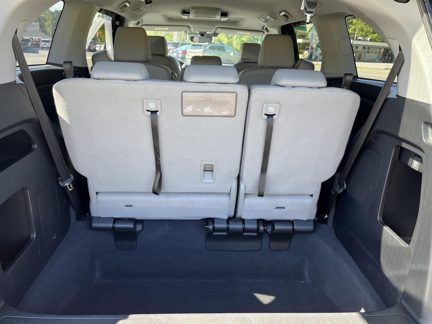 2019 Blue /Gray Honda Odyssey EX-L NAV RES (5FNRL6H71KB) with an 3.5L V6 SOHC 24V engine, Automatic transmission, located at 11115 Chardon Rd. , Chardon, OH, 44024, (440) 214-9705, 41.580246, -81.241943 - 2019 Honda Odyssey EX-L with Navigation and Rear Entertainment – Family Luxury That Makes the Miles Easier If you want a minivan that feels a step above and still handles real family life, this 2019 Honda Odyssey EX-L is a strong choice. Honda’s reputation for reliability meets a cabin built ar- Photo#15