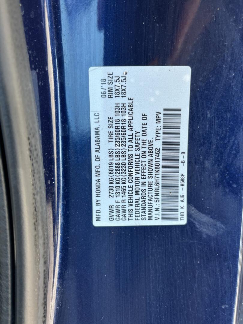 2019 Blue /Gray Honda Odyssey EX-L NAV RES (5FNRL6H71KB) with an 3.5L V6 SOHC 24V engine, Automatic transmission, located at 11115 Chardon Rd. , Chardon, OH, 44024, (440) 214-9705, 41.580246, -81.241943 - 2019 Honda Odyssey EX-L with Navigation and Rear Entertainment – Family Luxury That Makes the Miles Easier If you want a minivan that feels a step above and still handles real family life, this 2019 Honda Odyssey EX-L is a strong choice. Honda’s reputation for reliability meets a cabin built ar- Photo#21