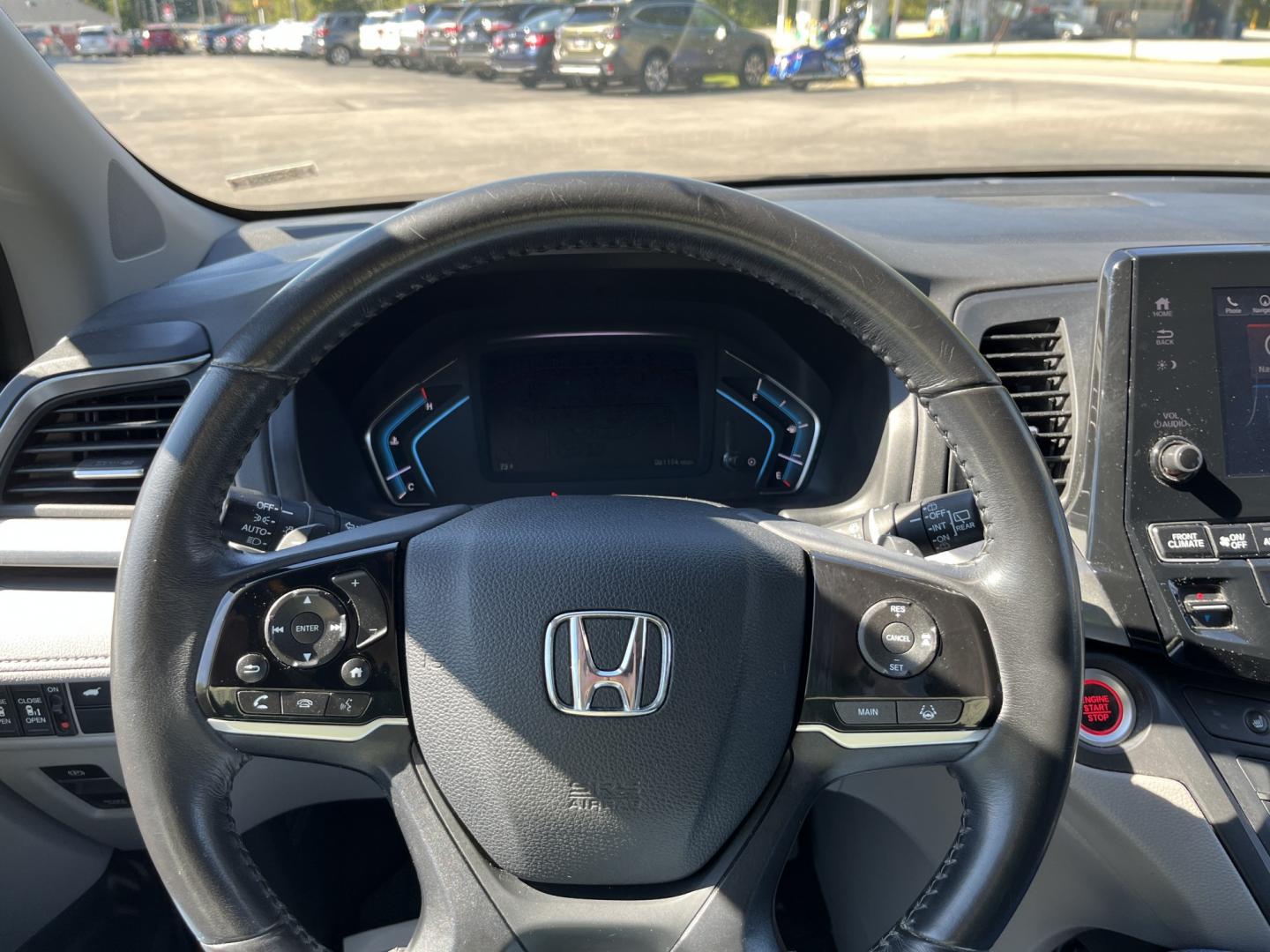 2019 Blue /Gray Honda Odyssey EX-L NAV RES (5FNRL6H71KB) with an 3.5L V6 SOHC 24V engine, Automatic transmission, located at 11115 Chardon Rd. , Chardon, OH, 44024, (440) 214-9705, 41.580246, -81.241943 - 2019 Honda Odyssey EX-L with Navigation and Rear Entertainment – Family Luxury That Makes the Miles Easier If you want a minivan that feels a step above and still handles real family life, this 2019 Honda Odyssey EX-L is a strong choice. Honda’s reputation for reliability meets a cabin built ar- Photo#22