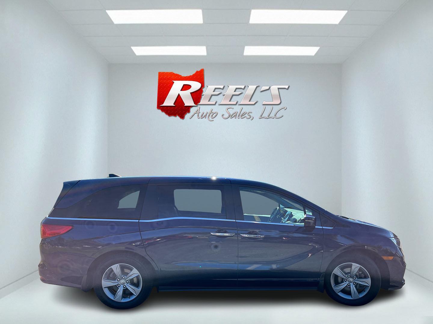 2019 Blue /Gray Honda Odyssey EX-L NAV RES (5FNRL6H71KB) with an 3.5L V6 SOHC 24V engine, Automatic transmission, located at 11115 Chardon Rd. , Chardon, OH, 44024, (440) 214-9705, 41.580246, -81.241943 - 2019 Honda Odyssey EX-L with Navigation and Rear Entertainment – Family Luxury That Makes the Miles Easier If you want a minivan that feels a step above and still handles real family life, this 2019 Honda Odyssey EX-L is a strong choice. Honda’s reputation for reliability meets a cabin built ar- Photo#5