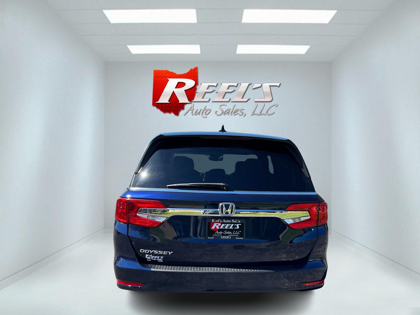 2019 Blue /Gray Honda Odyssey EX-L NAV RES (5FNRL6H71KB) with an 3.5L V6 SOHC 24V engine, Automatic transmission, located at 11115 Chardon Rd. , Chardon, OH, 44024, (440) 214-9705, 41.580246, -81.241943 - 2019 Honda Odyssey EX-L with Navigation and Rear Entertainment – Family Luxury That Makes the Miles Easier If you want a minivan that feels a step above and still handles real family life, this 2019 Honda Odyssey EX-L is a strong choice. Honda’s reputation for reliability meets a cabin built ar- Photo#8