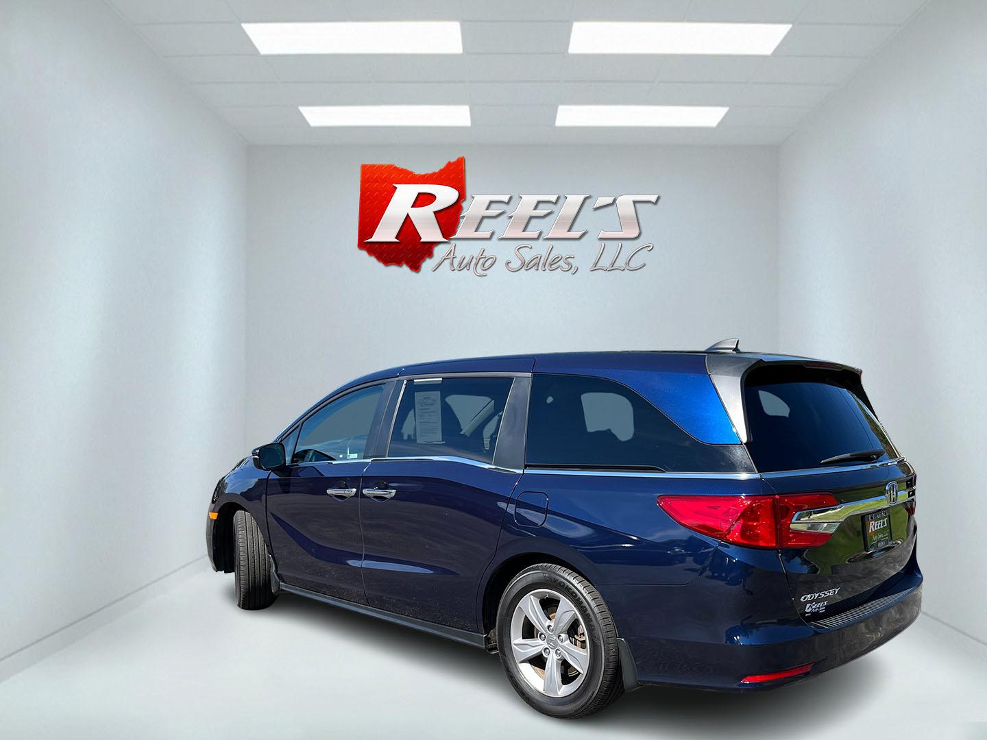2019 Blue /Gray Honda Odyssey EX-L NAV RES (5FNRL6H71KB) with an 3.5L V6 SOHC 24V engine, Automatic transmission, located at 11115 Chardon Rd. , Chardon, OH, 44024, (440) 214-9705, 41.580246, -81.241943 - 2019 Honda Odyssey EX-L with Navigation and Rear Entertainment – Family Luxury That Makes the Miles Easier If you want a minivan that feels a step above and still handles real family life, this 2019 Honda Odyssey EX-L is a strong choice. Honda’s reputation for reliability meets a cabin built ar- Photo#9