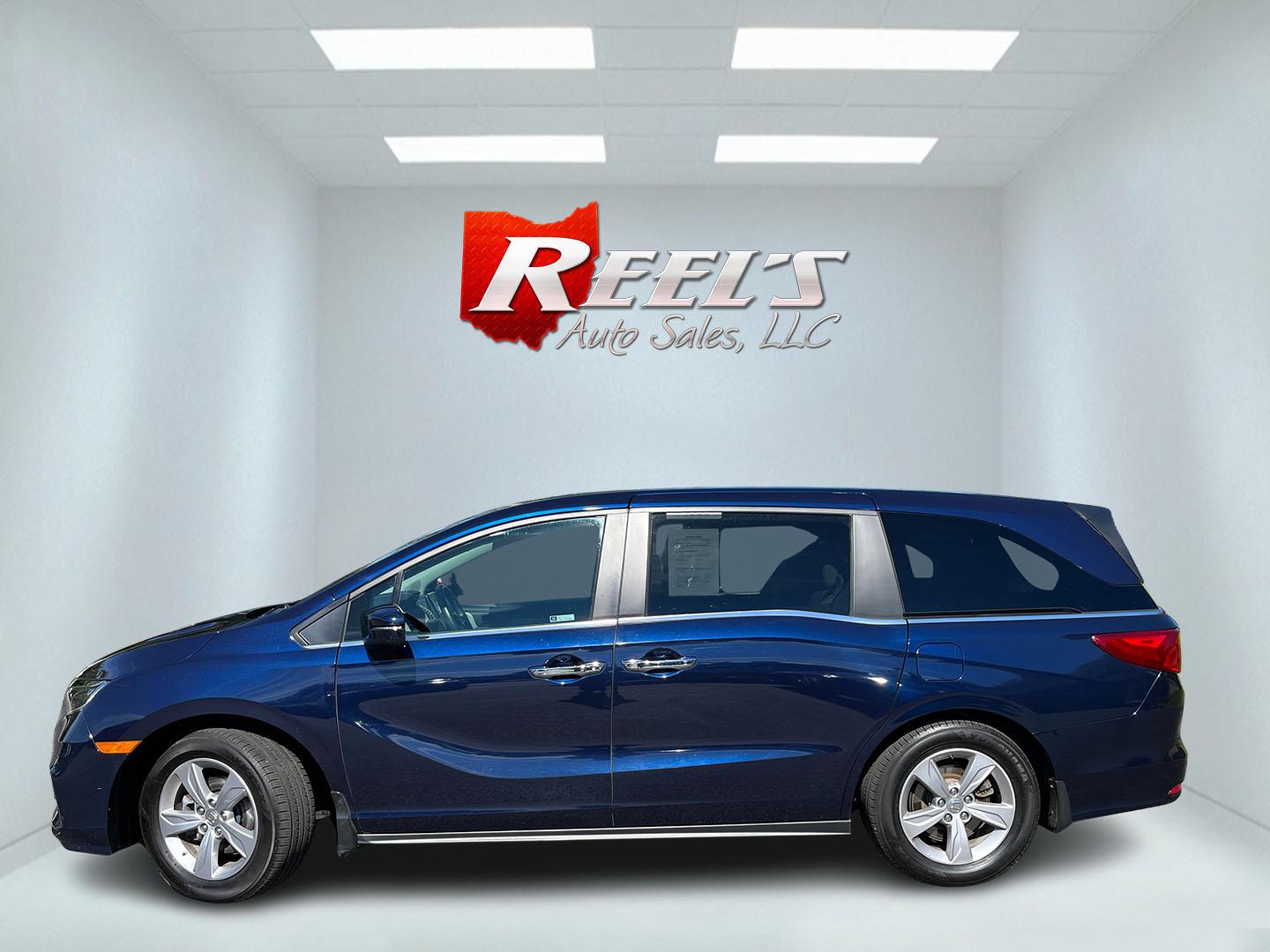 2019 Blue /Gray Honda Odyssey EX-L NAV RES (5FNRL6H71KB) with an 3.5L V6 SOHC 24V engine, Automatic transmission, located at 11115 Chardon Rd. , Chardon, OH, 44024, (440) 214-9705, 41.580246, -81.241943 - 2019 Honda Odyssey EX-L with Navigation and Rear Entertainment – Family Luxury That Makes the Miles Easier If you want a minivan that feels a step above and still handles real family life, this 2019 Honda Odyssey EX-L is a strong choice. Honda’s reputation for reliability meets a cabin built ar- Photo#11