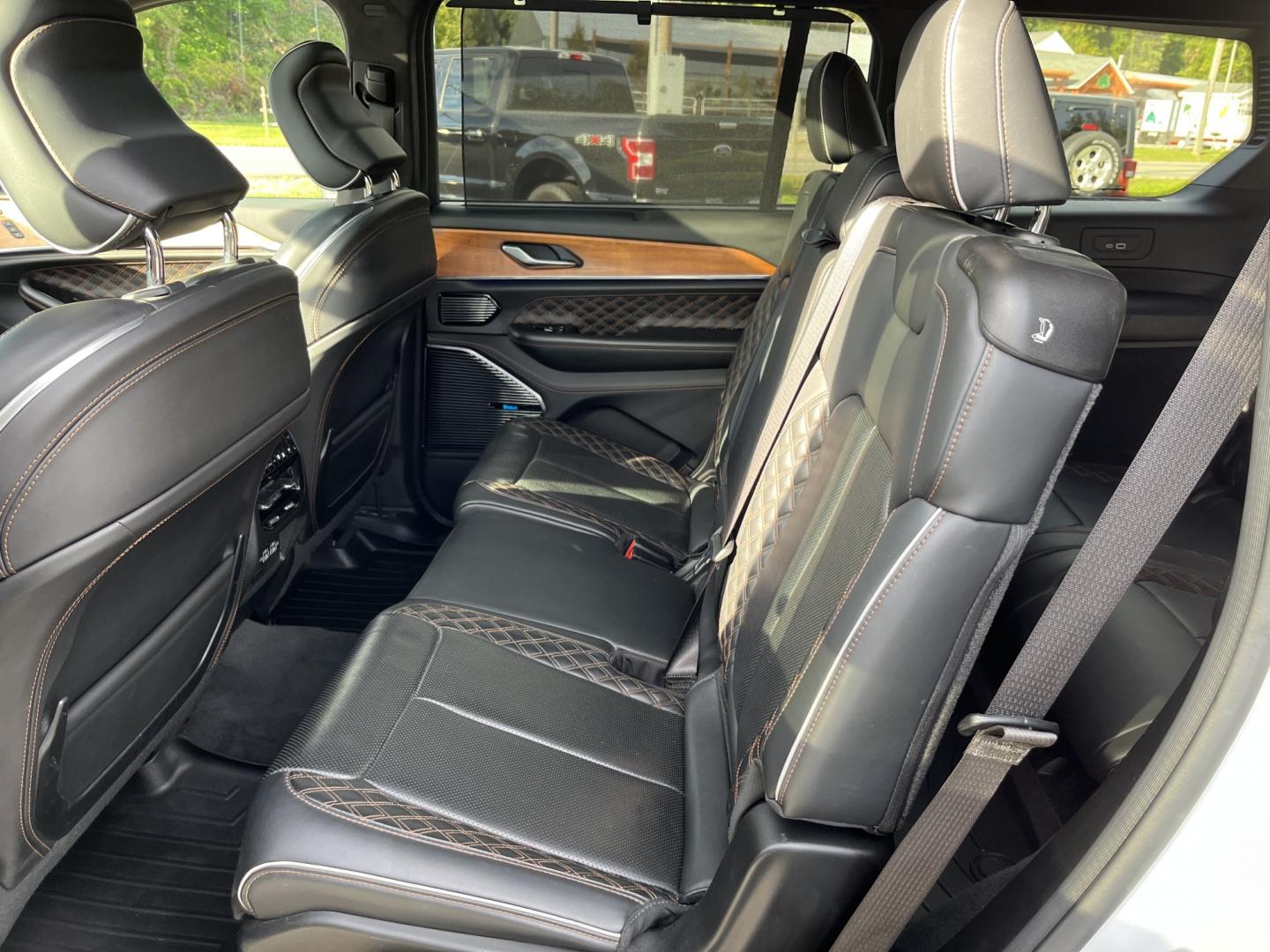 2022 White /Brown Jeep Grand Cherokee L Summit 4WD (1C4RJKET7N8) with an 5.7L V8 OHV 16V engine, Automatic transmission, located at 11115 Chardon Rd. , Chardon, OH, 44024, (440) 214-9705, 41.580246, -81.241943 - 2022 Jeep Grand Cherokee L Summit Reserve 4x4 – Rare Luxury, Real Capability, and Flagship Presence This is not a typical family SUV. The 2022 Grand Cherokee L Summit Reserve 4x4 is the most exclusive version of Jeep’s three-row flagship — the one built for buyers who want first-class comfort- Photo#38
