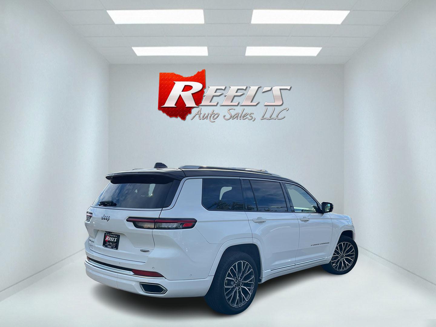 2022 White /Brown Jeep Grand Cherokee L Summit 4WD (1C4RJKET7N8) with an 5.7L V8 OHV 16V engine, Automatic transmission, located at 11115 Chardon Rd. , Chardon, OH, 44024, (440) 214-9705, 41.580246, -81.241943 - 2022 Jeep Grand Cherokee L Summit Reserve 4x4 – Rare Luxury, Real Capability, and Flagship Presence This is not a typical family SUV. The 2022 Grand Cherokee L Summit Reserve 4x4 is the most exclusive version of Jeep’s three-row flagship — the one built for buyers who want first-class comfort- Photo#5