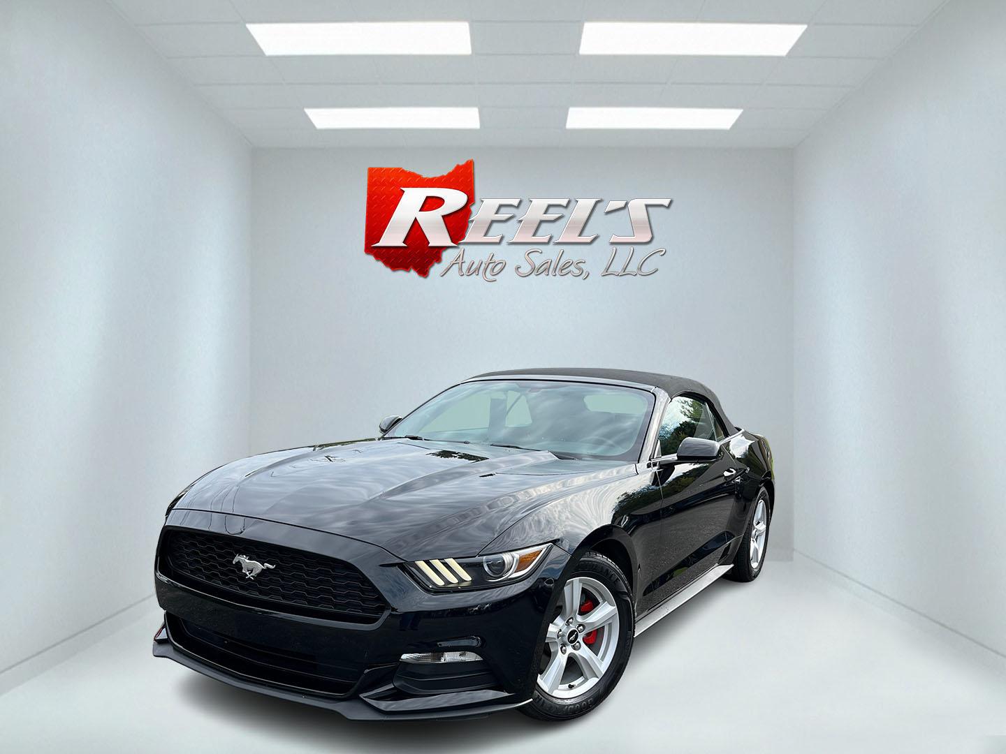 2017 Black /Black Ford Mustang V6 Convertible (1FATP8EM9H5) with an 3.7L V6 DOHC 24V engine, Automatic transmission, located at 11115 Chardon Rd. , Chardon, OH, 44024, (440) 214-9705, 41.580246, -81.241943 - 2017 Ford Mustang Convertible – Open-Air Mustang Feel with V6 Confidence Some cars get you there. A Mustang Convertible makes you want to take the long way. This 2017 Ford Mustang Convertible in Shadow Black has that classic look, with a power soft top you can drop when the weather is right. The- Photo#1