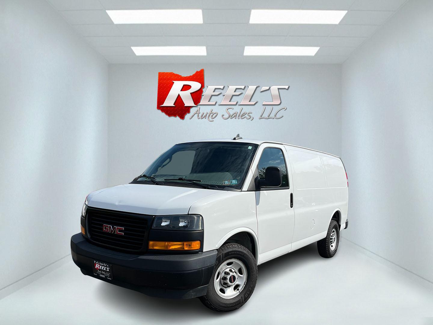 2023 White /Gray GMC Savana G2500 Cargo (1GTW7AFPXP1) with an 4.3L V6 engine, Automatic transmission, located at 11115 Chardon Rd. , Chardon, OH, 44024, (440) 214-9705, 41.580246, -81.241943 - 023 GMC Savana 2500 Cargo Van – Work-Ready Hauler with Real Payload If you need a van that earns its keep, this 2023 GMC Savana 2500 Cargo is built for the job. Finished in Summit White, it has the straightforward look of a commercial van that is ready to work, not just sit on the lot. The 4.3L V- Photo#0