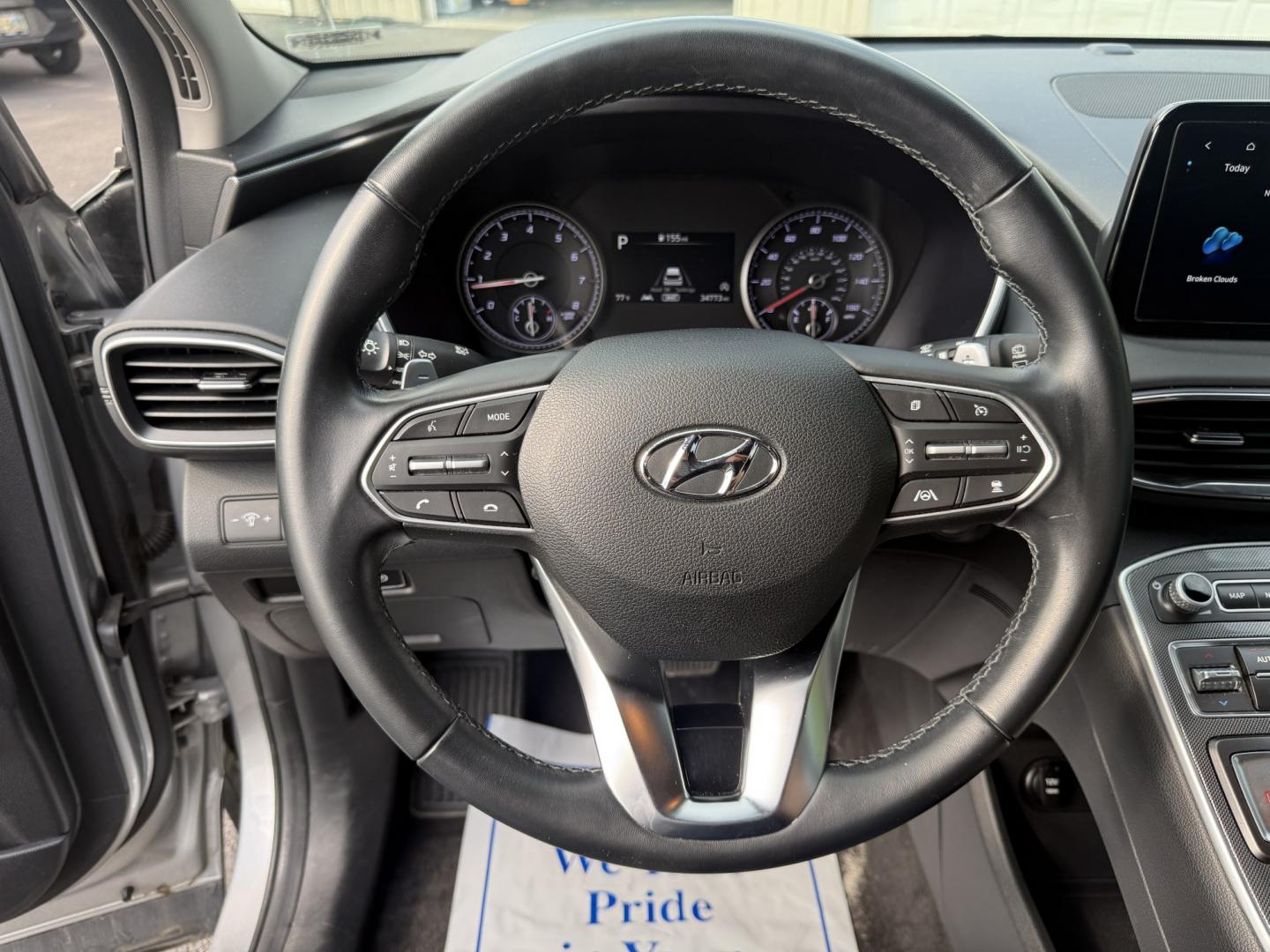 2023 Silver /Black Hyundai Santa Fe SEL AWD (5NMS2DAJ7PH) with an 2.5L I4 DOHC 16V engine, Automatic transmission, located at 547 E. Main St., Orwell, OH, 44076, (440) 437-5893, 41.535435, -80.847855 - 2023 Hyundai Santa Fe SEL AWD – Family-Ready Midsize Comfort with Fresh Tires If you want a midsize SUV that handles family life and changing weather without feeling oversized, this 2023 Hyundai Santa Fe SEL AWD is a strong fit. Finished in Shimmering Silver, with LED daytime running lights and d- Photo#22