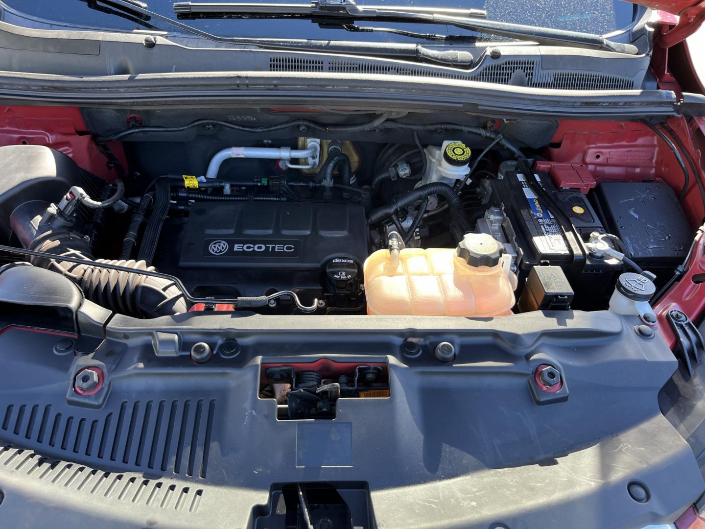 2019 Red /Black Buick Encore Essence AWD (KL4CJGSB4KB) with an 1.4L I4 DOHC 16V TURBO engine, 6A transmission, located at 11115 Chardon Rd. , Chardon, OH, 44024, (440) 214-9705, 41.580246, -81.241943- Photo#13
