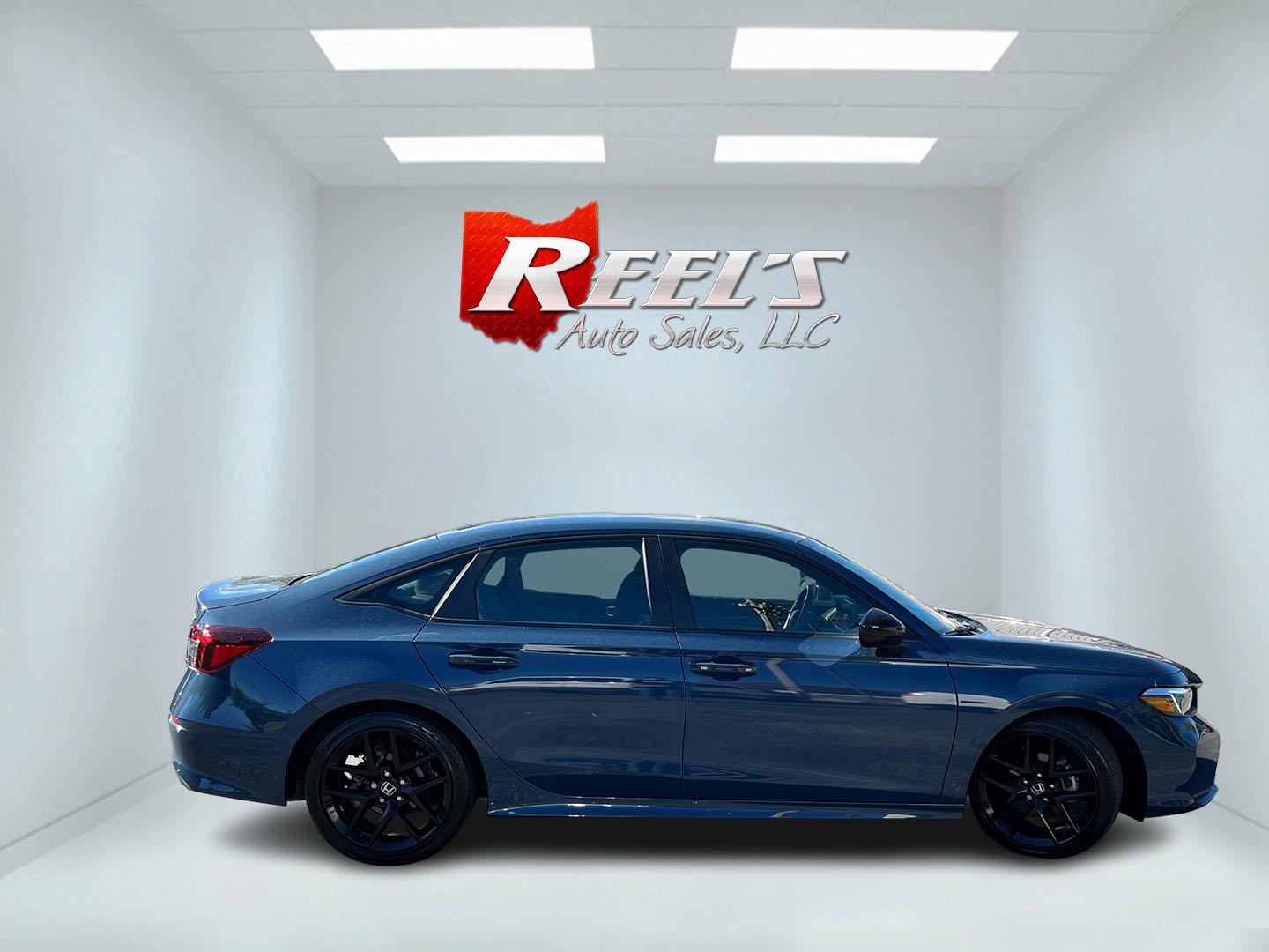 2025 Blue /Black Honda Civic Sport (2HGFE2F53SH) with an 2.0L I4 DOHC 16V engine, Automatic transmission, located at 11115 Chardon Rd. , Chardon, OH, 44024, (440) 214-9705, 41.580246, -81.241943- Photo#5