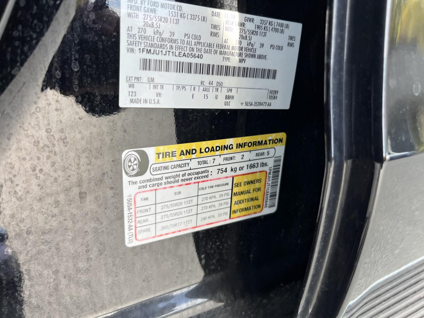 2020 Ford Expedition XLT 4WD (1FMJU1JT1LE) with an 3.5L V6 DOHC 24V FFV engine, 6A transmission, located at 547 E. Main St., Orwell, OH, 44076, (440) 437-5893, 41.535435, -80.847855 - 2020 Ford Expedition XLT 4WD – Full-Size Comfort Built for Family Miles When you need more room than a midsize crossover and more comfort than a basic three-row, this 2020 Ford Expedition XLT 4WD is set up for the job. Finished in Agate Black on 20" aluminum wheels, with daytime running lights an- Photo#21