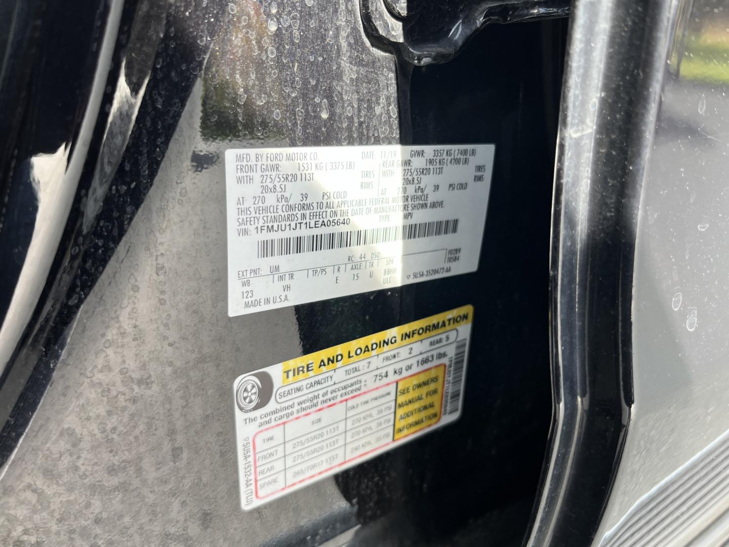 2020 Ford Expedition XLT 4WD (1FMJU1JT1LE) with an 3.5L V6 DOHC 24V FFV engine, 6A transmission, located at 547 E. Main St., Orwell, OH, 44076, (440) 437-5893, 41.535435, -80.847855 - 2020 Ford Expedition XLT 4WD – Full-Size Comfort Built for Family Miles When you need more room than a midsize crossover and more comfort than a basic three-row, this 2020 Ford Expedition XLT 4WD is set up for the job. Finished in Agate Black on 20" aluminum wheels, with daytime running lights an- Photo#20