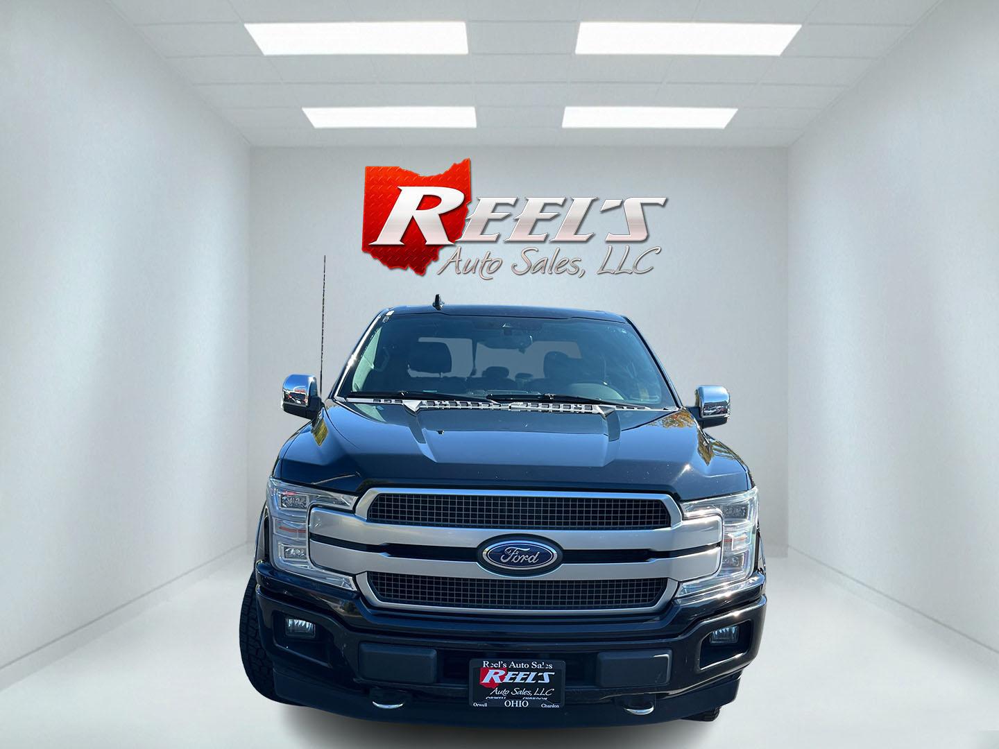 2018 Black /Black Ford F-150 Platinum SuperCrew 5.5-ft. Bed 4WD (1FTEW1EG1JF) with an 3.5L V6 DOHC 24V TWIN TURBO engine, Automatic transmission, located at 11115 Chardon Rd. , Chardon, OH, 44024, (440) 214-9705, 41.580246, -81.241943 - 2018 Ford F-150 Platinum Crew Cab 4WD – Luxury Image with Real Capability Platinum is the F-150 that people notice. This 2018 4WD model is finished in Shadow Black on 20" aluminum wheels, with full LED exterior lighting, and it carries the stance and equipment that separate it from a standard cre- Photo#1