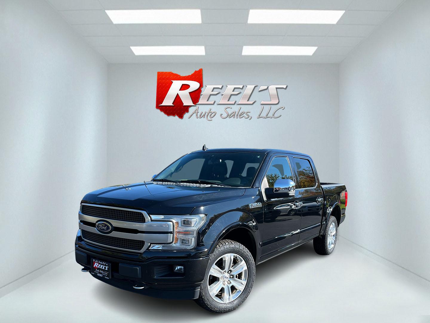 2018 Black /Black Ford F-150 Platinum SuperCrew 5.5-ft. Bed 4WD (1FTEW1EG1JF) with an 3.5L V6 DOHC 24V TWIN TURBO engine, Automatic transmission, located at 11115 Chardon Rd. , Chardon, OH, 44024, (440) 214-9705, 41.580246, -81.241943 - 2018 Ford F-150 Platinum Crew Cab 4WD – Luxury Image with Real Capability Platinum is the F-150 that people notice. This 2018 4WD model is finished in Shadow Black on 20" aluminum wheels, with full LED exterior lighting, and it carries the stance and equipment that separate it from a standard cre- Photo#0