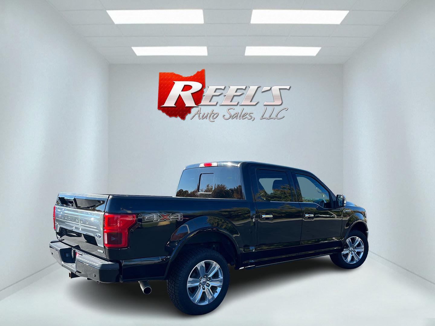 2018 Black /Black Ford F-150 Platinum SuperCrew 5.5-ft. Bed 4WD (1FTEW1EG1JF) with an 3.5L V6 DOHC 24V TWIN TURBO engine, Automatic transmission, located at 11115 Chardon Rd. , Chardon, OH, 44024, (440) 214-9705, 41.580246, -81.241943 - 2018 Ford F-150 Platinum Crew Cab 4WD – Luxury Image with Real Capability Platinum is the F-150 that people notice. This 2018 4WD model is finished in Shadow Black on 20" aluminum wheels, with full LED exterior lighting, and it carries the stance and equipment that separate it from a standard cre- Photo#6