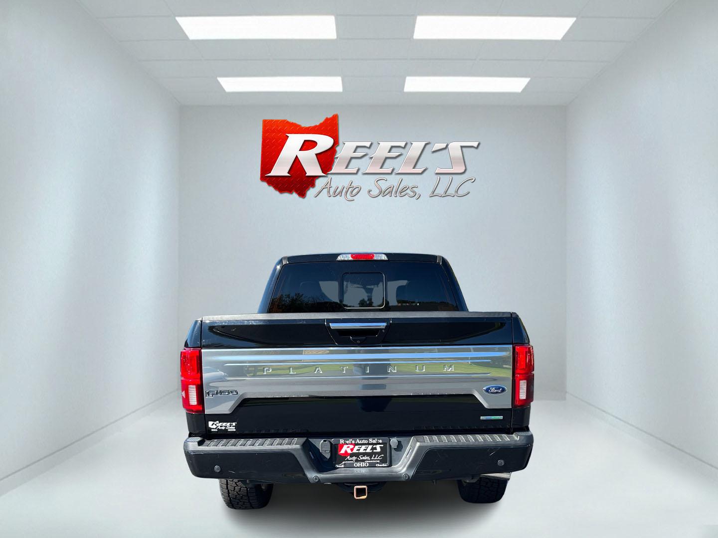 2018 Black /Black Ford F-150 Platinum SuperCrew 5.5-ft. Bed 4WD (1FTEW1EG1JF) with an 3.5L V6 DOHC 24V TWIN TURBO engine, Automatic transmission, located at 11115 Chardon Rd. , Chardon, OH, 44024, (440) 214-9705, 41.580246, -81.241943 - 2018 Ford F-150 Platinum Crew Cab 4WD – Luxury Image with Real Capability Platinum is the F-150 that people notice. This 2018 4WD model is finished in Shadow Black on 20" aluminum wheels, with full LED exterior lighting, and it carries the stance and equipment that separate it from a standard cre- Photo#8