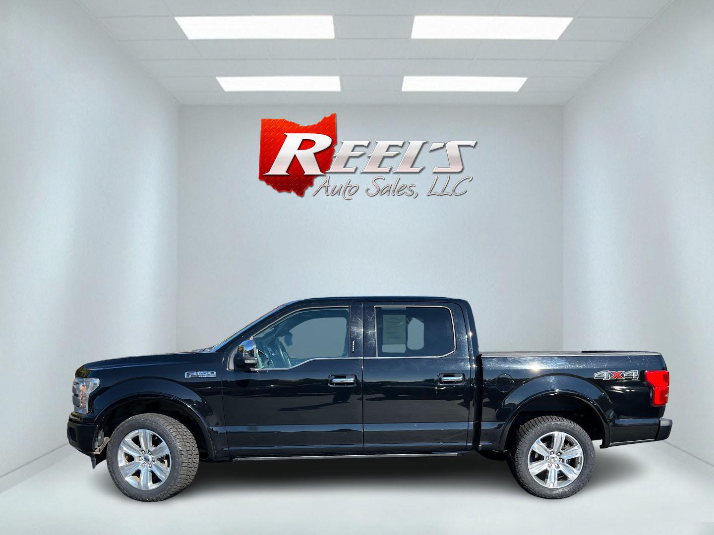2018 Black /Black Ford F-150 Platinum SuperCrew 5.5-ft. Bed 4WD (1FTEW1EG1JF) with an 3.5L V6 DOHC 24V TWIN TURBO engine, Automatic transmission, located at 11115 Chardon Rd. , Chardon, OH, 44024, (440) 214-9705, 41.580246, -81.241943 - 2018 Ford F-150 Platinum Crew Cab 4WD – Luxury Image with Real Capability Platinum is the F-150 that people notice. This 2018 4WD model is finished in Shadow Black on 20" aluminum wheels, with full LED exterior lighting, and it carries the stance and equipment that separate it from a standard cre- Photo#11