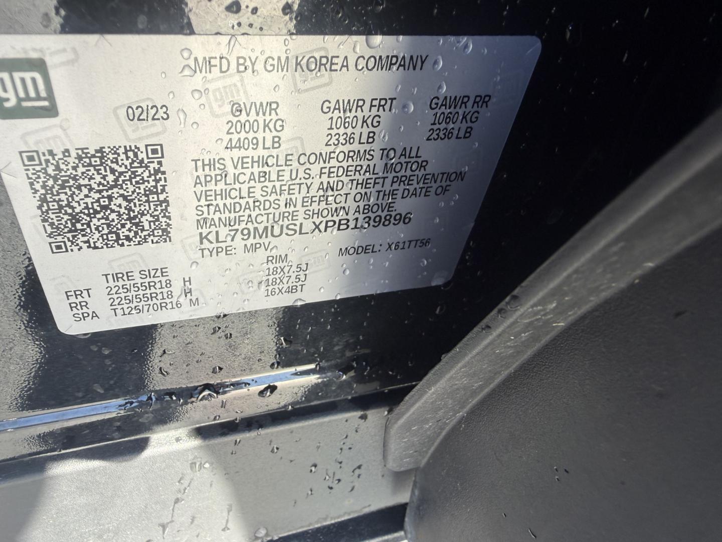 2023 Black /Black Chevrolet Trailblazer RS AWD (KL79MUSLXPB) with an 1.3L I3 DOHC 12V Turbo engine, Automatic transmission, located at 547 E. Main St., Orwell, OH, 44076, (440) 437-5893, 41.535435, -80.847855 - 2023 Chevrolet Trailblazer RS AWD – One-Owner, Fresh Tires and Brakes, Ready to Go This is a current Trailblazer with the practical details already handled. Finished in Mosaic Black Metallic on 18" aluminum wheels, with full LED exterior lighting and the RS appearance package, it has a sharper lo- Photo#40
