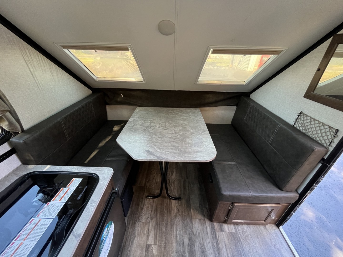 2021 White /Black Forest River Flagstaff Camping Trailer (4X4CFS217MD) , located at 11115 Chardon Rd. , Chardon, OH, 44024, (440) 214-9705, 41.580246, -81.241943- Photo#18
