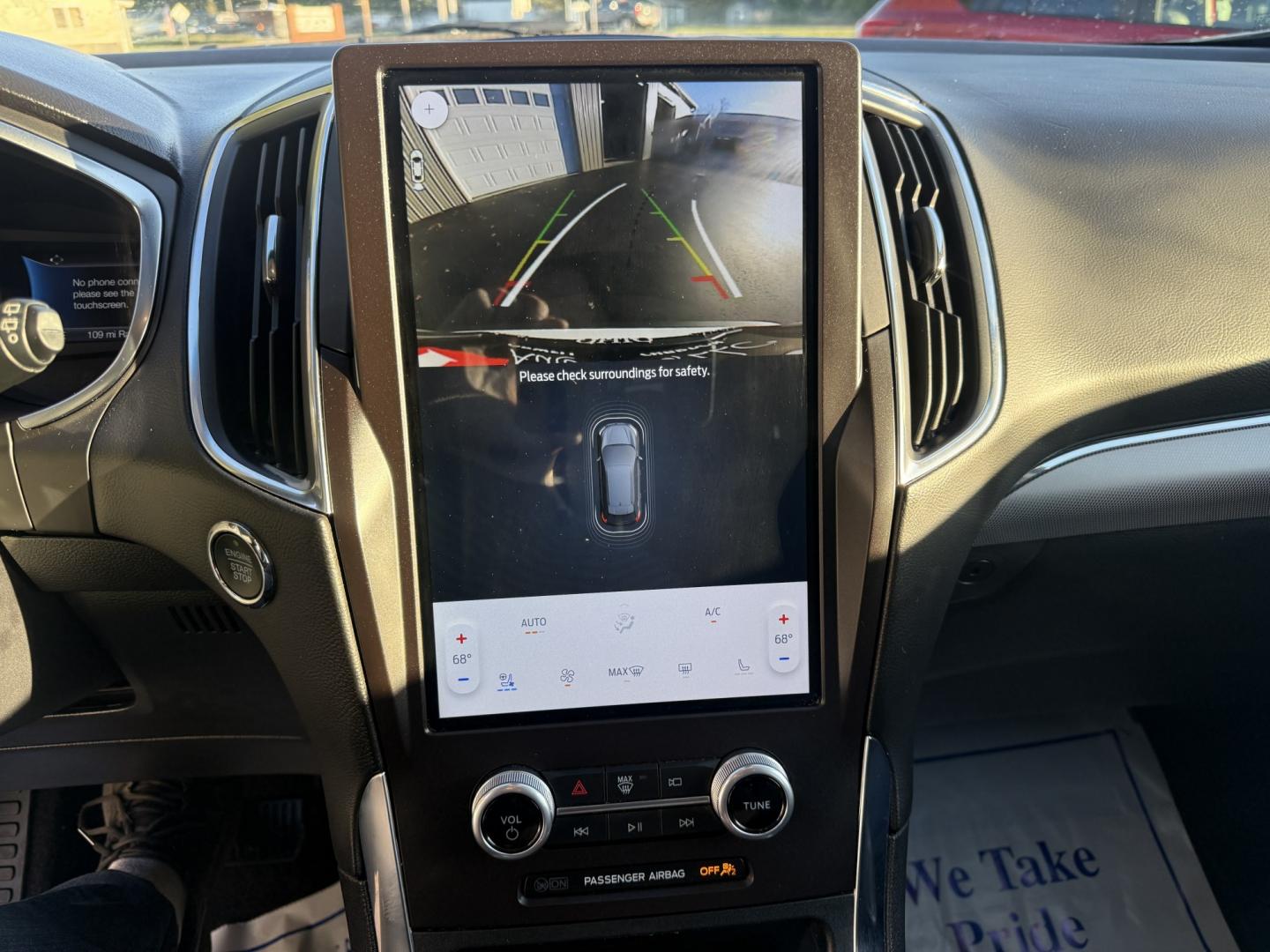 2021 White /Black Ford Edge Titanium AWD (2FMPK4K92MB) with an 2.0L I4 DOHC 16V TURBO engine, Automatic transmission, located at 547 E. Main St., Orwell, OH, 44076, (440) 437-5893, 41.535435, -80.847855- Photo#36