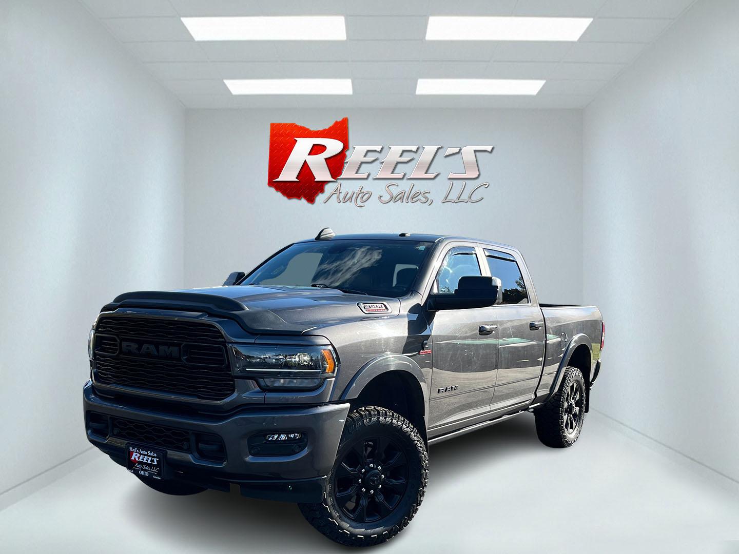 2022 Gray /Black Ram 2500 Limited Crew Cab SWB 4WD (3C6UR5SLXNG) with an 6.7L L6 OHV 24V TURBO DIESEL engine, 6A transmission, located at 11115 Chardon Rd. , Chardon, OH, 44024, (440) 214-9705, 41.580246, -81.241943 - 2022 Ram 2500 Limited Night Crew Cab 4WD – One-Owner Cummins with Serious Towing Capacity This is a high-trim heavy-duty truck that still looks the part. Finished in Granite Crystal Metallic Clear Coat with the Limited Night package and 20" aluminum wheels, full LED exterior lighting, and power r- Photo#0