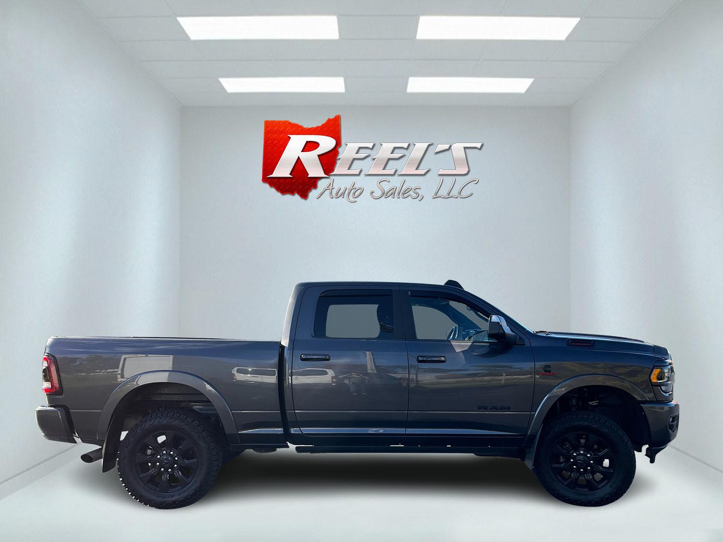 2022 Gray /Black Ram 2500 Limited Crew Cab SWB 4WD (3C6UR5SLXNG) with an 6.7L L6 OHV 24V TURBO DIESEL engine, 6A transmission, located at 11115 Chardon Rd. , Chardon, OH, 44024, (440) 214-9705, 41.580246, -81.241943 - 2022 Ram 2500 Limited Night Crew Cab 4WD – One-Owner Cummins with Serious Towing Capacity This is a high-trim heavy-duty truck that still looks the part. Finished in Granite Crystal Metallic Clear Coat with the Limited Night package and 20" aluminum wheels, full LED exterior lighting, and power r- Photo#5