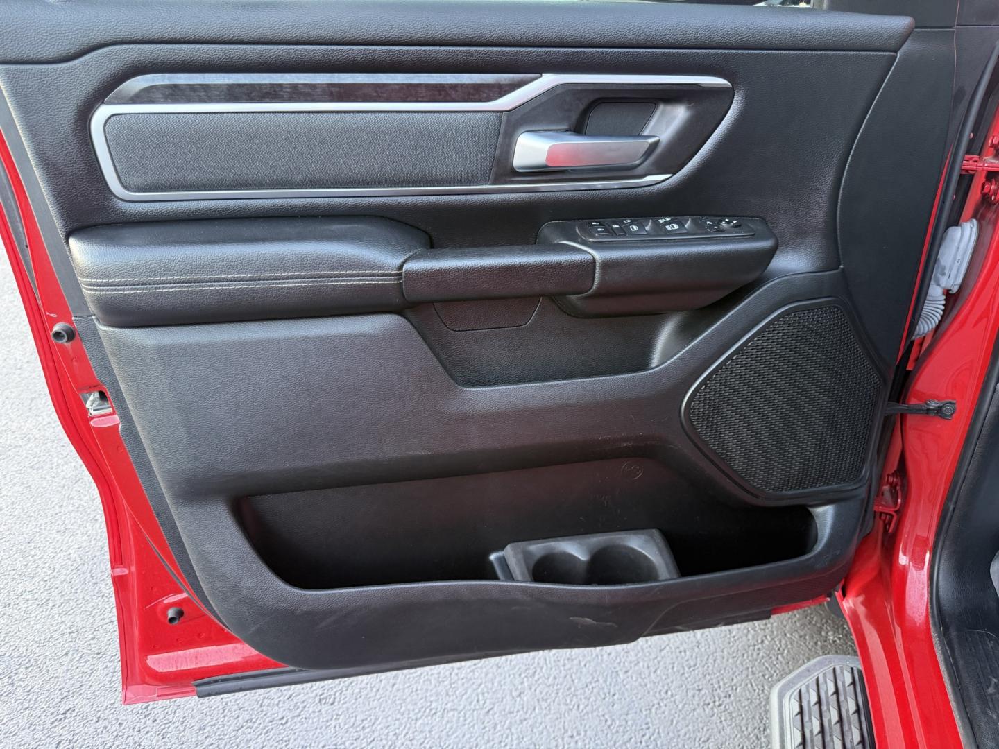 2021 Red /Black Ram 1500 Big Horn Crew Cab SWB 4WD (1C6SRFFT9MN) with an 5.7L V8 OHV 16V engine, 8A transmission, located at 547 E. Main St., Orwell, OH, 44076, (440) 437-5893, 41.535435, -80.847855 - 2021 Ram 1500 Big Horn Crew Cab 4WD – Night Edition Look That Stands Out This 2021 Ram 1500 Big Horn Crew Cab 4WD is finished in Flame Red with the Night Edition package and 20" black aluminum wheels. The blacked-out wheels, full LED exterior lighting, and clean one-owner Carfax history give it a- Photo#11