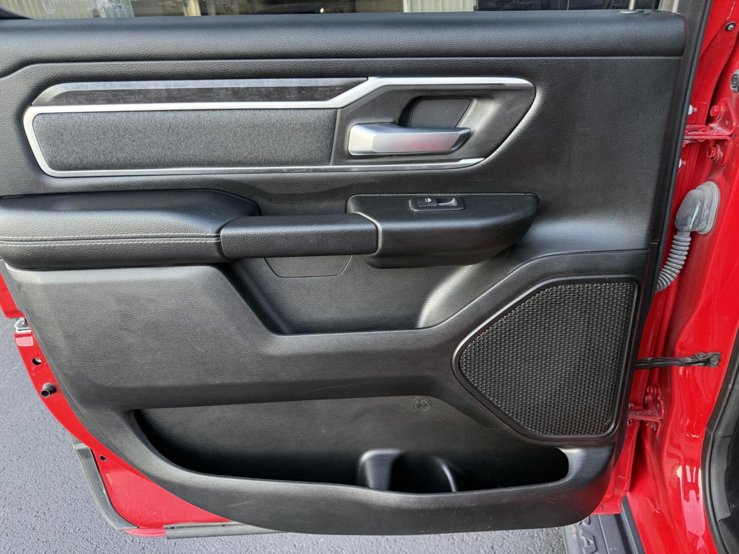 2021 Red /Black Ram 1500 Big Horn Crew Cab SWB 4WD (1C6SRFFT9MN) with an 5.7L V8 OHV 16V engine, 8A transmission, located at 547 E. Main St., Orwell, OH, 44076, (440) 437-5893, 41.535435, -80.847855 - 2021 Ram 1500 Big Horn Crew Cab 4WD – Night Edition Look That Stands Out This 2021 Ram 1500 Big Horn Crew Cab 4WD is finished in Flame Red with the Night Edition package and 20" black aluminum wheels. The blacked-out wheels, full LED exterior lighting, and clean one-owner Carfax history give it a- Photo#44