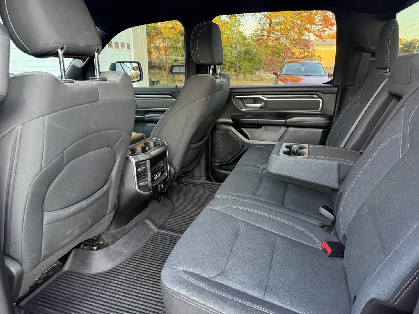 2021 Red /Black Ram 1500 Big Horn Crew Cab SWB 4WD (1C6SRFFT9MN) with an 5.7L V8 OHV 16V engine, 8A transmission, located at 547 E. Main St., Orwell, OH, 44076, (440) 437-5893, 41.535435, -80.847855 - 2021 Ram 1500 Big Horn Crew Cab 4WD – Night Edition Look That Stands Out This 2021 Ram 1500 Big Horn Crew Cab 4WD is finished in Flame Red with the Night Edition package and 20" black aluminum wheels. The blacked-out wheels, full LED exterior lighting, and clean one-owner Carfax history give it a- Photo#30