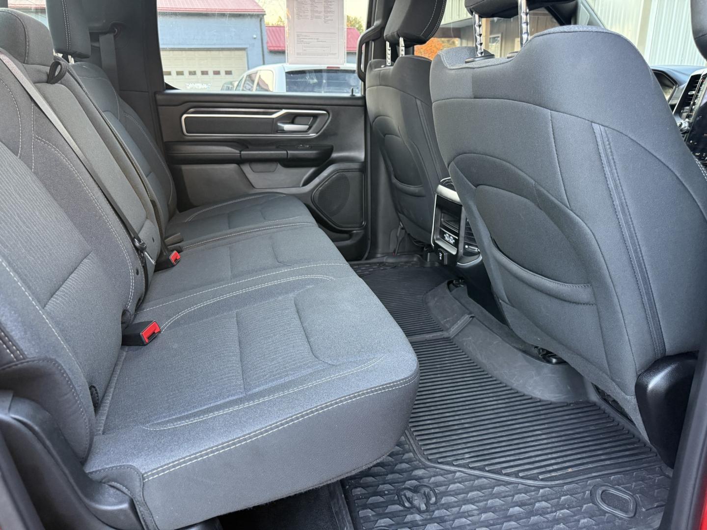 2021 Red /Black Ram 1500 Big Horn Crew Cab SWB 4WD (1C6SRFFT9MN) with an 5.7L V8 OHV 16V engine, 8A transmission, located at 547 E. Main St., Orwell, OH, 44076, (440) 437-5893, 41.535435, -80.847855 - 2021 Ram 1500 Big Horn Crew Cab 4WD – Night Edition Look That Stands Out This 2021 Ram 1500 Big Horn Crew Cab 4WD is finished in Flame Red with the Night Edition package and 20" black aluminum wheels. The blacked-out wheels, full LED exterior lighting, and clean one-owner Carfax history give it a- Photo#45