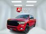 2021 Red /Black Ram 1500 Big Horn Crew Cab SWB 4WD (1C6SRFFT9MN) with an 5.7L V8 OHV 16V engine, 8A transmission, located at 547 E. Main St., Orwell, OH, 44076, (440) 437-5893, 41.535435, -80.847855 - 2021 Ram 1500 Big Horn Crew Cab 4WD – Night Edition Look That Stands Out This 2021 Ram 1500 Big Horn Crew Cab 4WD is finished in Flame Red with the Night Edition package and 20" black aluminum wheels. The blacked-out wheels, full LED exterior lighting, and clean one-owner Carfax history give it a- Photo#0