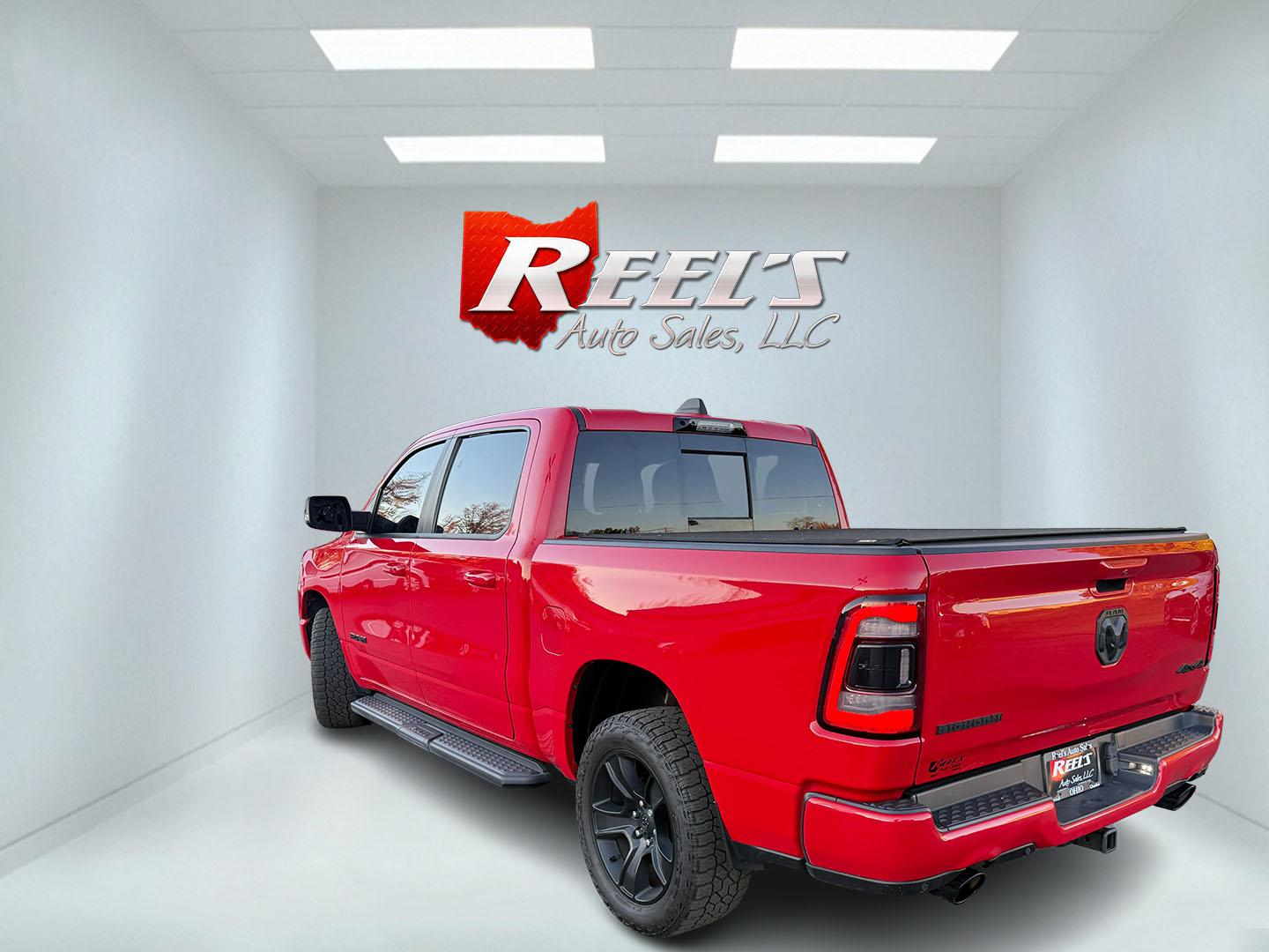 2021 Red /Black Ram 1500 Big Horn Crew Cab SWB 4WD (1C6SRFFT9MN) with an 5.7L V8 OHV 16V engine, 8A transmission, located at 547 E. Main St., Orwell, OH, 44076, (440) 437-5893, 41.535435, -80.847855 - 2021 Ram 1500 Big Horn Crew Cab 4WD – Night Edition Look That Stands Out This 2021 Ram 1500 Big Horn Crew Cab 4WD is finished in Flame Red with the Night Edition package and 20" black aluminum wheels. The blacked-out wheels, full LED exterior lighting, and clean one-owner Carfax history give it a- Photo#37