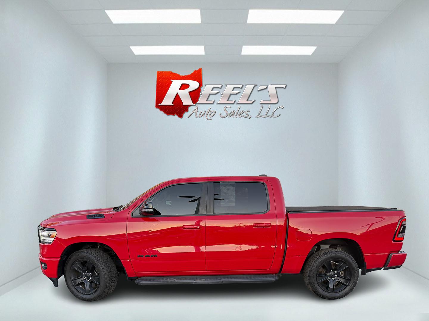 2021 Red /Black Ram 1500 Big Horn Crew Cab SWB 4WD (1C6SRFFT9MN) with an 5.7L V8 OHV 16V engine, 8A transmission, located at 547 E. Main St., Orwell, OH, 44076, (440) 437-5893, 41.535435, -80.847855 - 2021 Ram 1500 Big Horn Crew Cab 4WD – Night Edition Look That Stands Out This 2021 Ram 1500 Big Horn Crew Cab 4WD is finished in Flame Red with the Night Edition package and 20" black aluminum wheels. The blacked-out wheels, full LED exterior lighting, and clean one-owner Carfax history give it a- Photo#40