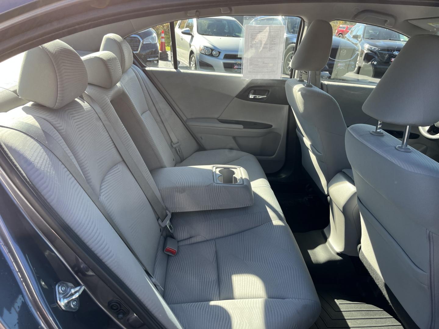 2015 Gray /Gray Honda Accord LX Sedan CVT (1HGCR2F37FA) with an 2.4L I4 DOHC 16V engine, Automatic transmission, located at 11115 Chardon Rd. , Chardon, OH, 44024, (440) 214-9705, 41.580246, -81.241943- Photo#33