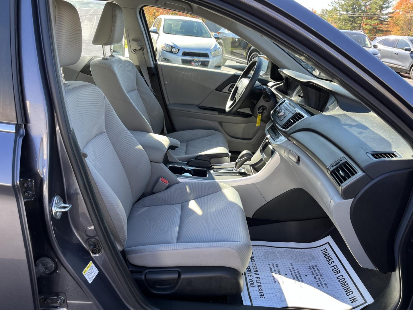 2015 Gray /Gray Honda Accord LX Sedan CVT (1HGCR2F37FA) with an 2.4L I4 DOHC 16V engine, Automatic transmission, located at 11115 Chardon Rd. , Chardon, OH, 44024, (440) 214-9705, 41.580246, -81.241943- Photo#35