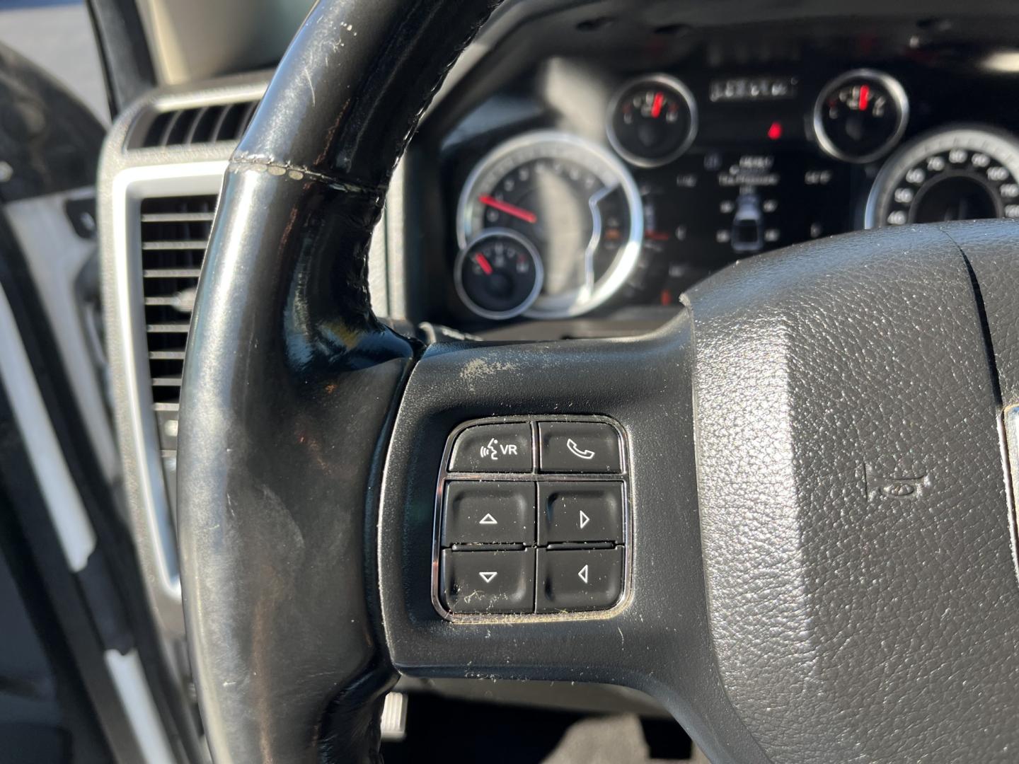 2017 White /Gray Ram 1500 Big Horn Crew Cab SWB 4WD (1C6RR7LG1HS) with an 3.6L V6 DOHC 24V FFV engine, Automatic transmission, located at 11115 Chardon Rd. , Chardon, OH, 44024, (440) 214-9705, 41.580246, -81.241943 - 2017 Ram 1500 Big Horn Crew Cab 4WD – Practical V6 with Heated Seats and Chrome Wheels This 2017 Ram 1500 Big Horn Crew Cab 4WD is finished in Bright White on 20" chrome wheels, with daytime running lights and dusk-sensing headlights. It has a clean, straightforward look. The 3.6L Pentastar V6 an- Photo#21