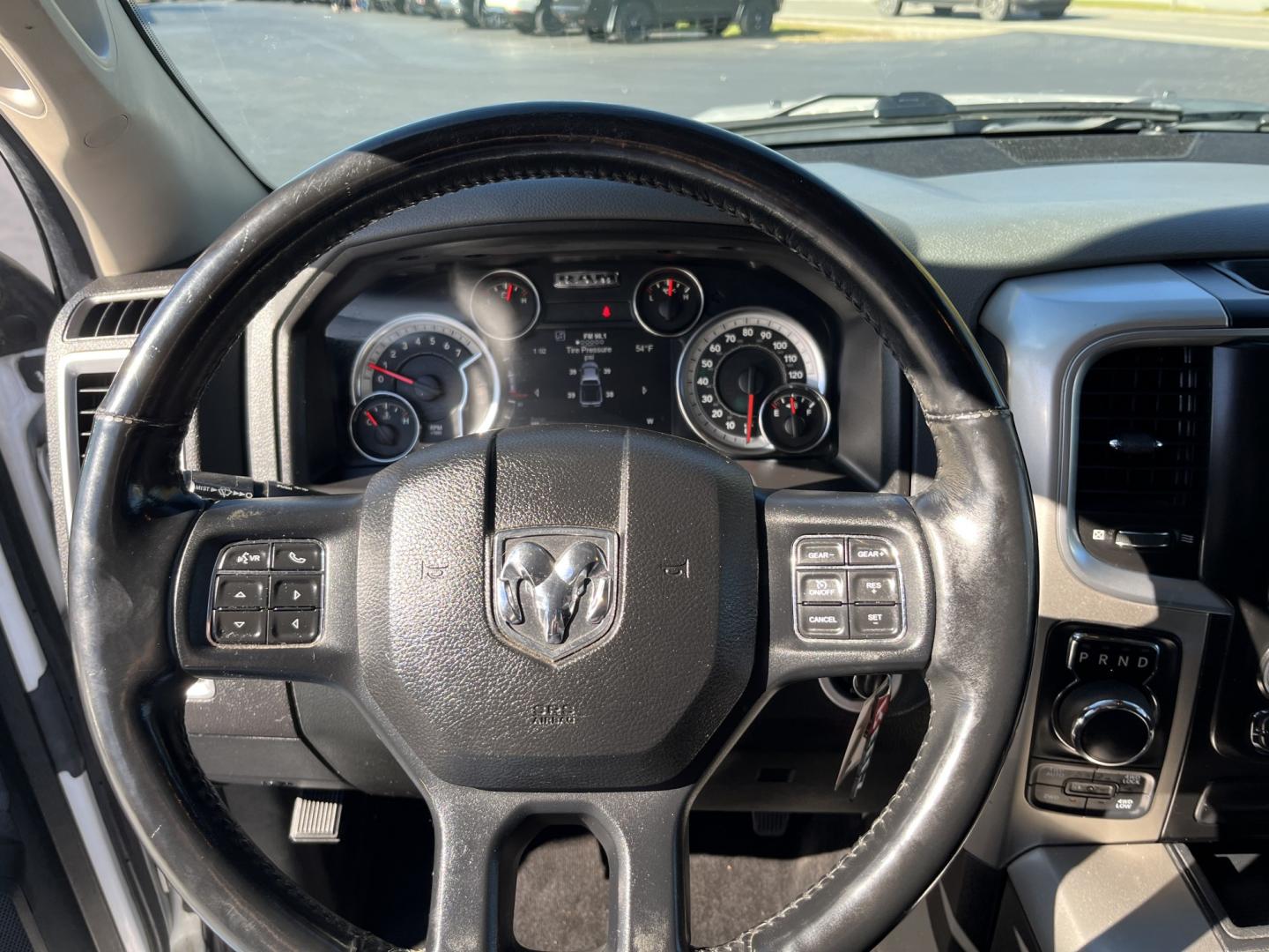 2017 White /Gray Ram 1500 Big Horn Crew Cab SWB 4WD (1C6RR7LG1HS) with an 3.6L V6 DOHC 24V FFV engine, Automatic transmission, located at 11115 Chardon Rd. , Chardon, OH, 44024, (440) 214-9705, 41.580246, -81.241943 - 2017 Ram 1500 Big Horn Crew Cab 4WD – Practical V6 with Heated Seats and Chrome Wheels This 2017 Ram 1500 Big Horn Crew Cab 4WD is finished in Bright White on 20" chrome wheels, with daytime running lights and dusk-sensing headlights. It has a clean, straightforward look. The 3.6L Pentastar V6 an- Photo#20