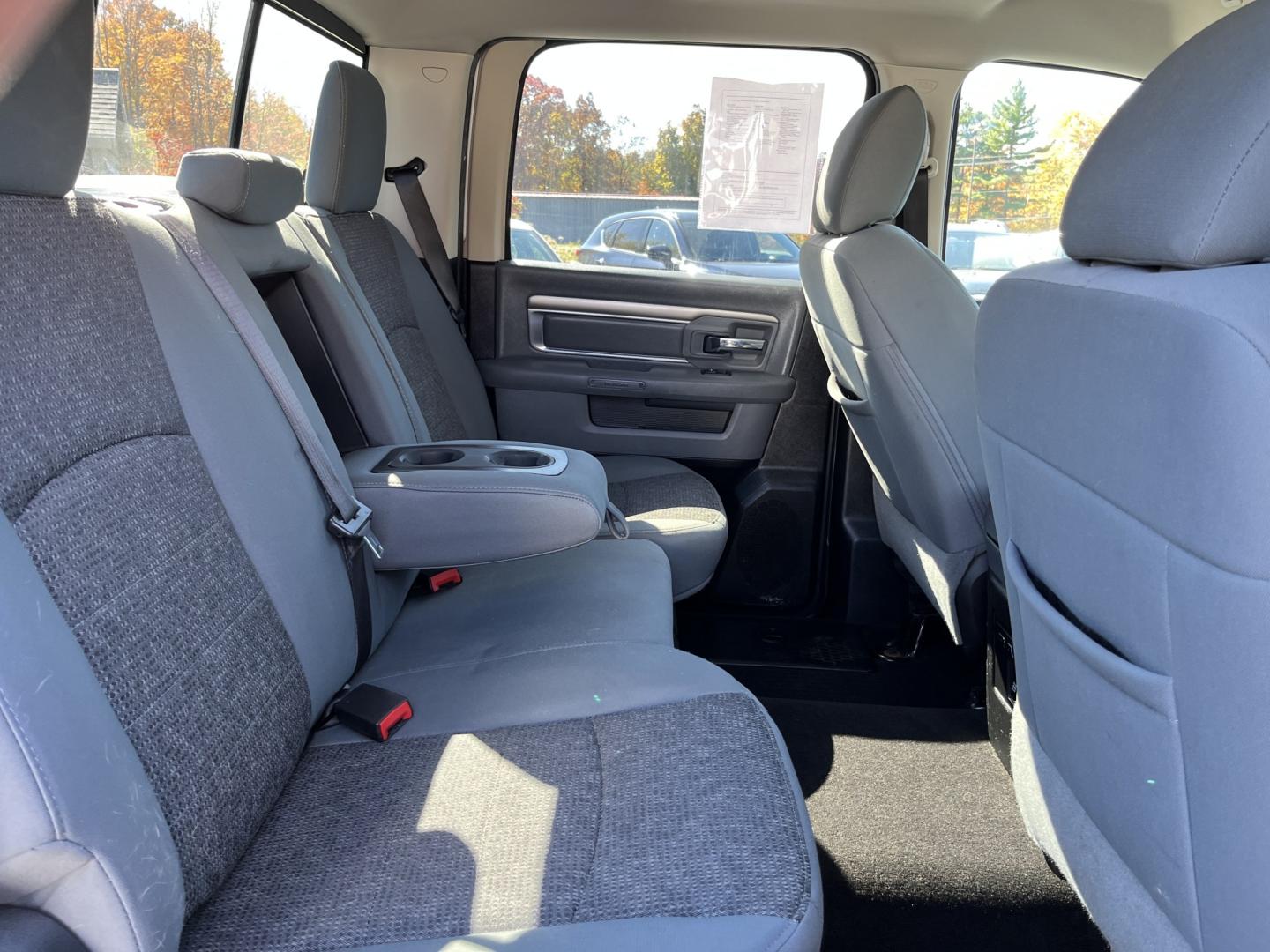 2017 White /Gray Ram 1500 Big Horn Crew Cab SWB 4WD (1C6RR7LG1HS) with an 3.6L V6 DOHC 24V FFV engine, Automatic transmission, located at 11115 Chardon Rd. , Chardon, OH, 44024, (440) 214-9705, 41.580246, -81.241943 - 2017 Ram 1500 Big Horn Crew Cab 4WD – Practical V6 with Heated Seats and Chrome Wheels This 2017 Ram 1500 Big Horn Crew Cab 4WD is finished in Bright White on 20" chrome wheels, with daytime running lights and dusk-sensing headlights. It has a clean, straightforward look. The 3.6L Pentastar V6 an- Photo#30