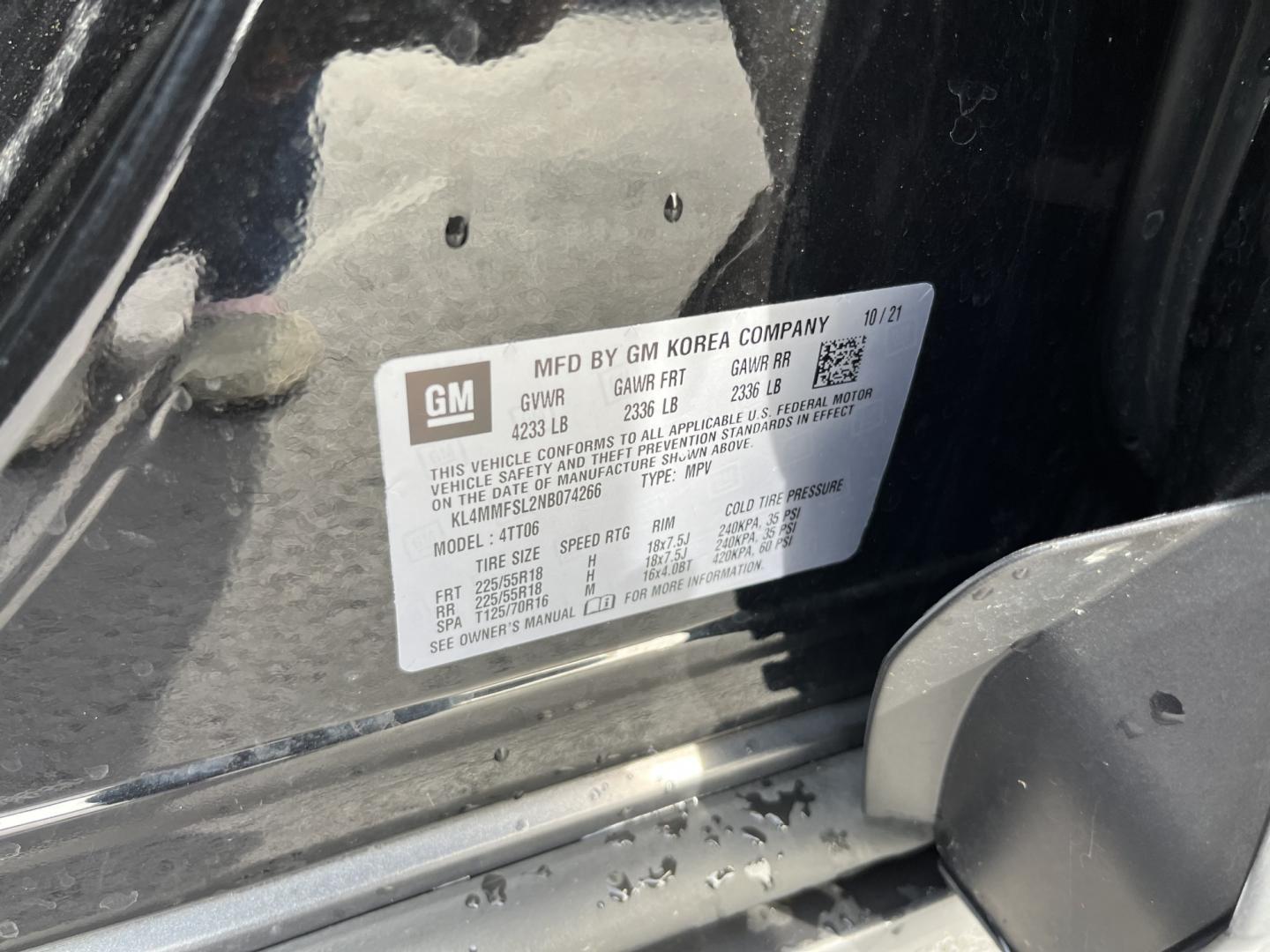 2022 Black /Black Buick Encore GX Essence (KL4MMFSL2NB) with an 1.3L I3 TURBO engine, Automatic transmission, located at 11115 Chardon Rd. , Chardon, OH, 44024, (440) 214-9705, 41.580246, -81.241943 - 2022 Buick Encore GX Essence FWD – Leather, Heated Seats, and Strong Highway Numbers This 2022 Buick Encore GX Essence FWD is finished in Ebony Twilight Metallic on 18" aluminum wheels, with full LED exterior lighting. It has a clean, finished look in a compact package. The 1.3L turbocharged EcoT- Photo#20