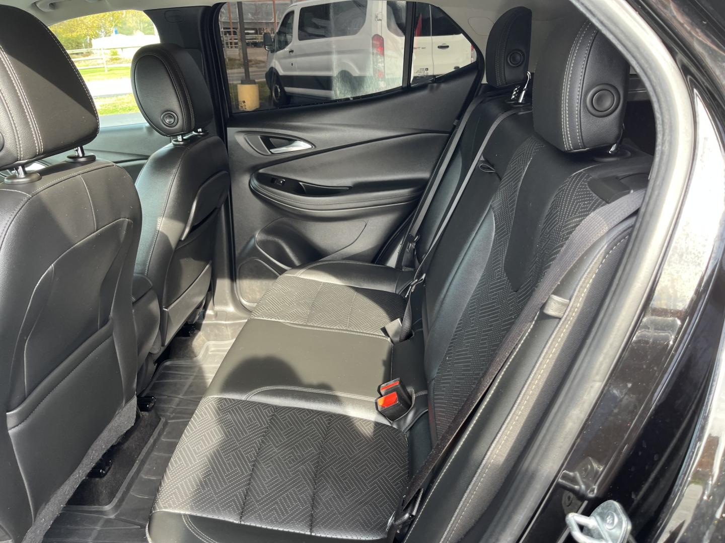 2022 Black /Black Buick Encore GX Essence (KL4MMFSL2NB) with an 1.3L I3 TURBO engine, Automatic transmission, located at 11115 Chardon Rd. , Chardon, OH, 44024, (440) 214-9705, 41.580246, -81.241943 - 2022 Buick Encore GX Essence FWD – Leather, Heated Seats, and Strong Highway Numbers This 2022 Buick Encore GX Essence FWD is finished in Ebony Twilight Metallic on 18" aluminum wheels, with full LED exterior lighting. It has a clean, finished look in a compact package. The 1.3L turbocharged EcoT- Photo#30