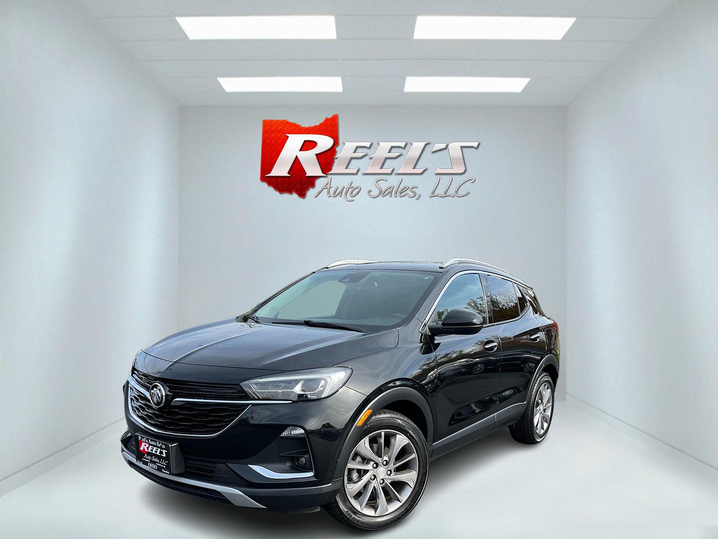 2022 Black /Black Buick Encore GX Essence (KL4MMFSL2NB) with an 1.3L I3 TURBO engine, Automatic transmission, located at 11115 Chardon Rd. , Chardon, OH, 44024, (440) 214-9705, 41.580246, -81.241943 - 2022 Buick Encore GX Essence FWD – Leather, Heated Seats, and Strong Highway Numbers This 2022 Buick Encore GX Essence FWD is finished in Ebony Twilight Metallic on 18" aluminum wheels, with full LED exterior lighting. It has a clean, finished look in a compact package. The 1.3L turbocharged EcoT- Photo#0