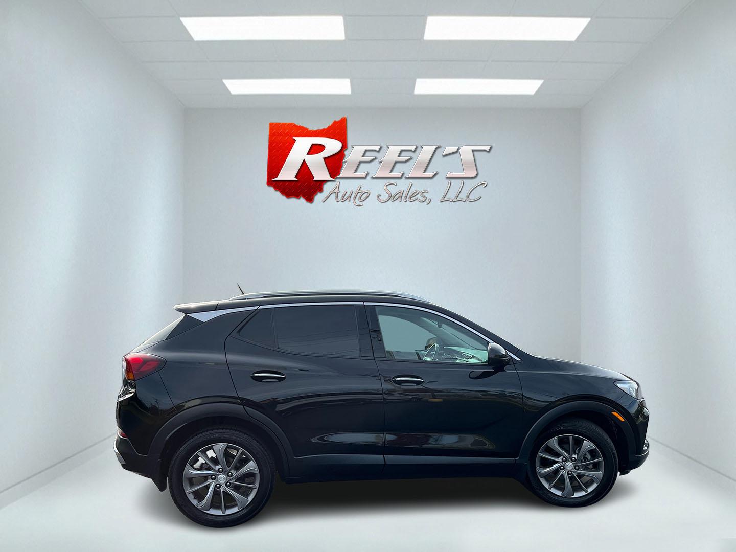 2022 Black /Black Buick Encore GX Essence (KL4MMFSL2NB) with an 1.3L I3 TURBO engine, Automatic transmission, located at 11115 Chardon Rd. , Chardon, OH, 44024, (440) 214-9705, 41.580246, -81.241943 - 2022 Buick Encore GX Essence FWD – Leather, Heated Seats, and Strong Highway Numbers This 2022 Buick Encore GX Essence FWD is finished in Ebony Twilight Metallic on 18" aluminum wheels, with full LED exterior lighting. It has a clean, finished look in a compact package. The 1.3L turbocharged EcoT- Photo#5