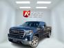 2020 Blue /Black GMC Sierra 1500 SLE Crew Cab Short Box 4WD (3GTU9BED1LG) with an 5.3L V8 OHV 16V engine, Automatic transmission, located at 547 E. Main St., Orwell, OH, 44076, (440) 437-5893, 41.535435, -80.847855- Photo#0
