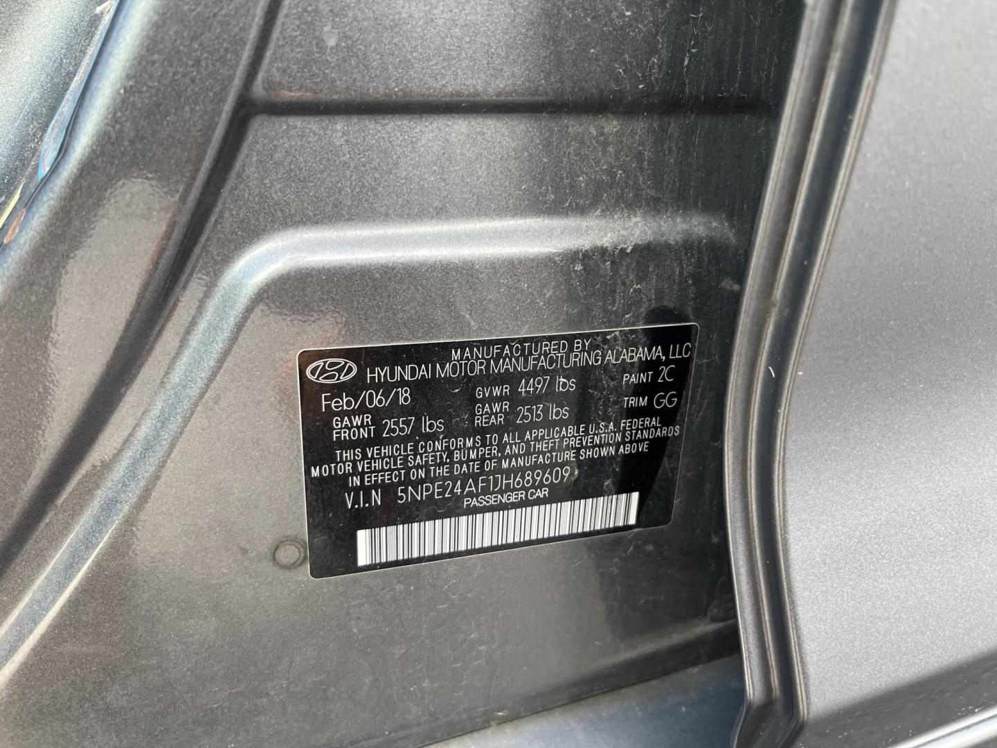 2018 Hyundai Sonata SE (5NPE24AF1JH) with an 2.4L L4 DOHC 16V engine, 7A transmission, located at 547 E. Main St., Orwell, OH, 44076, (440) 437-5893, 41.535435, -80.847855- Photo#19
